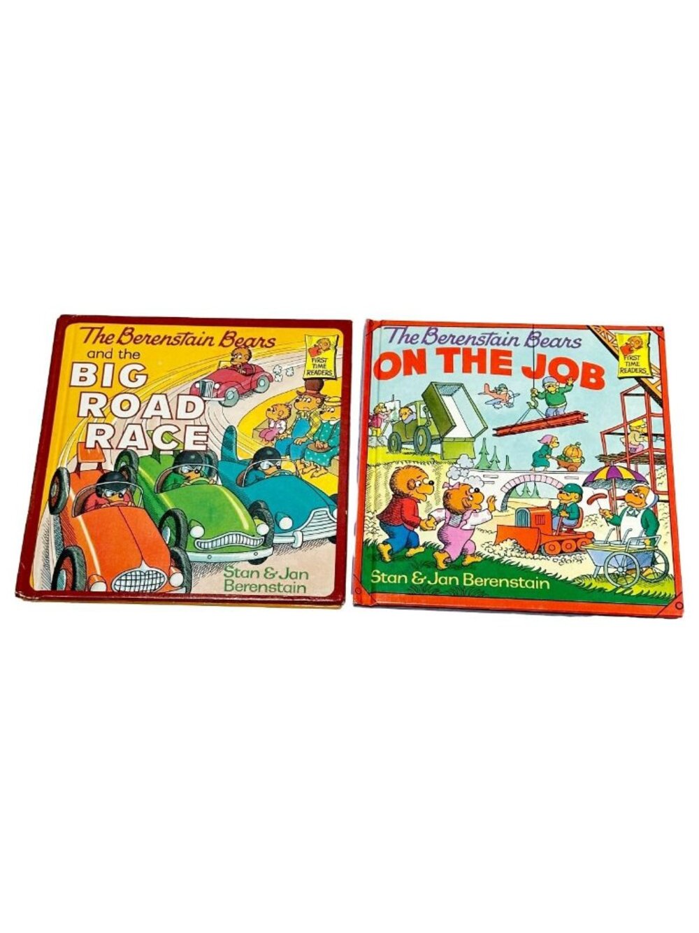 Berenstein Bears Big Road‎ Race & On the Job Lot 2 Hardcover Book Grolier 1987